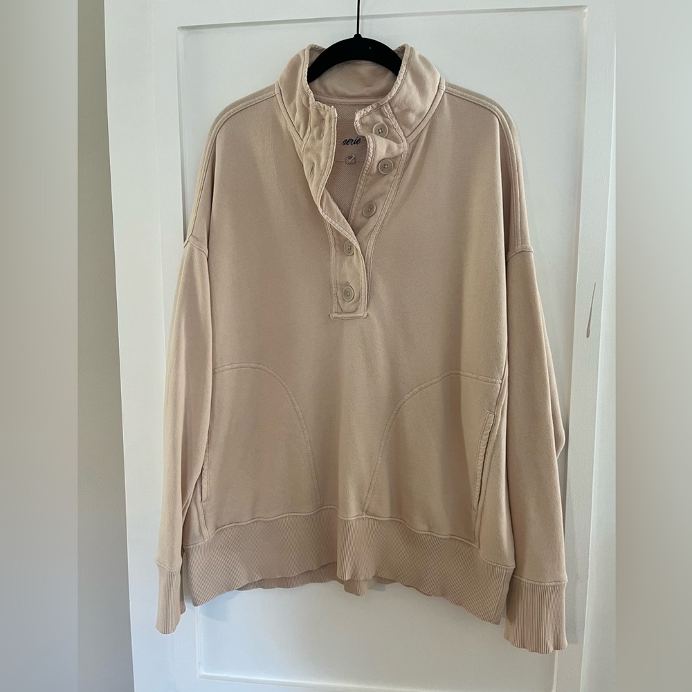 Aerie Button-Up Sweatshirt